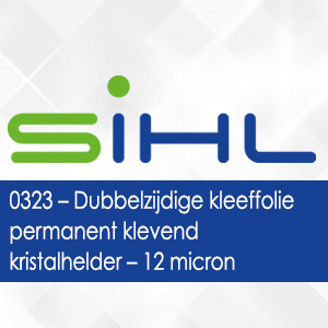 0323 - Sihl Dubbelzijdige kleeffolie aan beide zijden permanent klevend kristalhelder - 12 micron