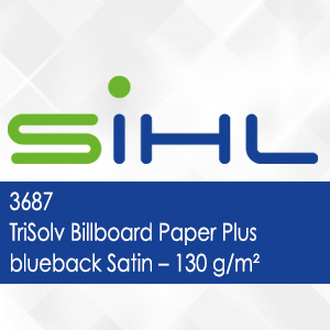 3687 - TriSolv Billboard Paper Plus dos bleu satiné - 130 g/m2