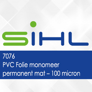 7076 - Sihl PVC Folie monomeer permanent mat - 100 micron