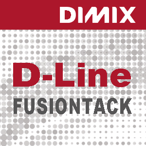 D-Line Fusiontack - Wit glanzende polymere printfolie - 100 micron- Permanente transparante lijm - Rol 1370mm x 50m