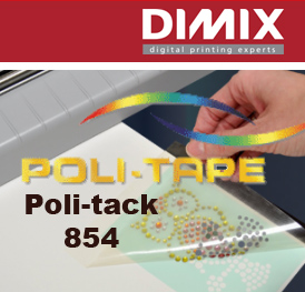 Poli-Tack 854 Medium tack flex/flock transfertape, rol 1524mm x 25m