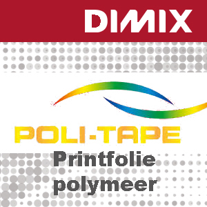 P5145 - Poli-Print 1200 PG - Wit glanzende polymere printfolie - Folie 5 jaar - 75 micron- Permanent grijze low-tack lijm
